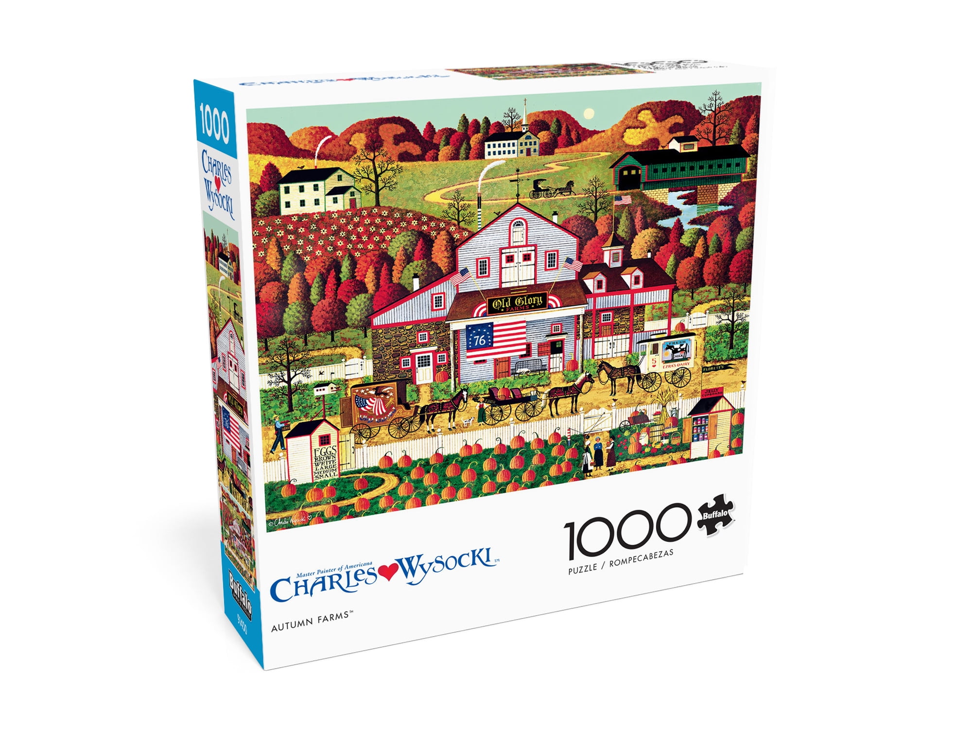 Buffalo Games 1000-Piece Autumn Farms Interlocking Jigsaw Puzzle for Adults Ages 14+
