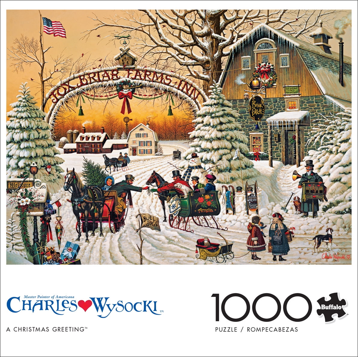 Charles Wysocki A Christmas Greeting 1000-Piece Puzzle