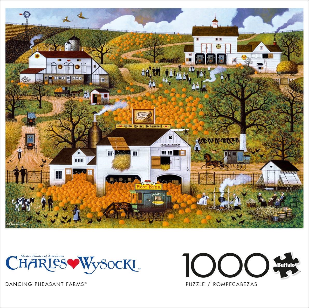 Buffalo Games 1000-Piece Charles Wysocki Dancing Pheasant Farms Interlocking Jigsaw Puzzle