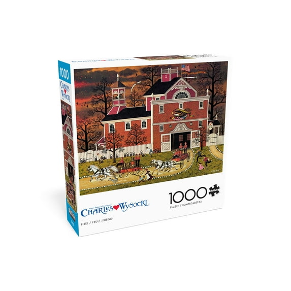 Buffalo Games 1000-Piece Charles Wysocki Fire Interlocking Jigsaw Puzzle for Adults Ages 14+