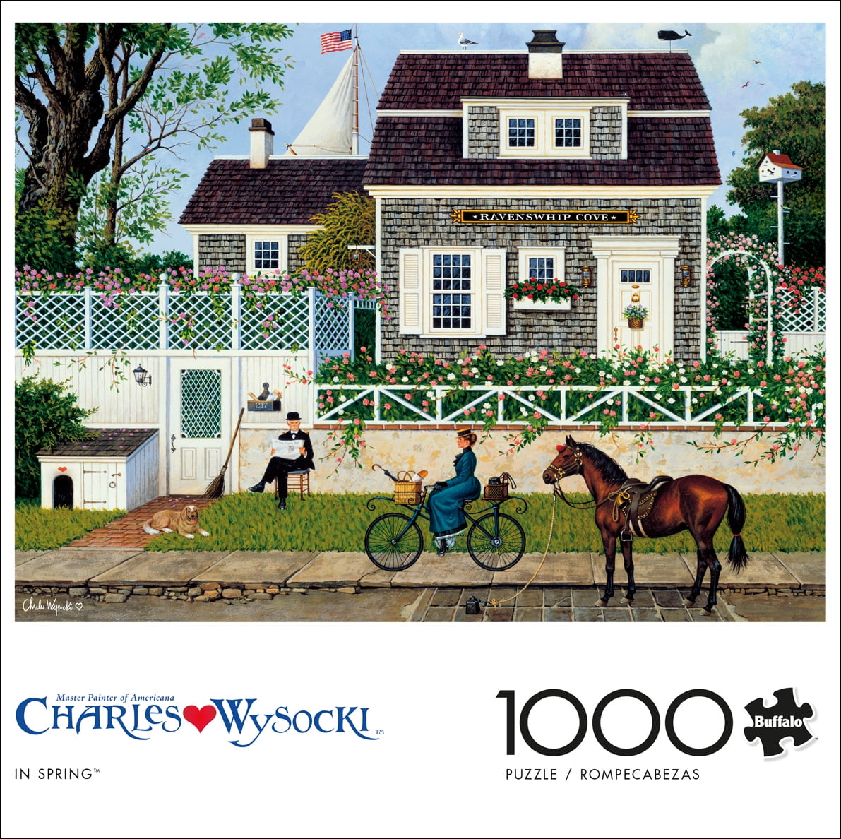 Buffalo Games 1000-Piece Charles Wysocki - In Spring Interlocking Jigsaw Puzzle