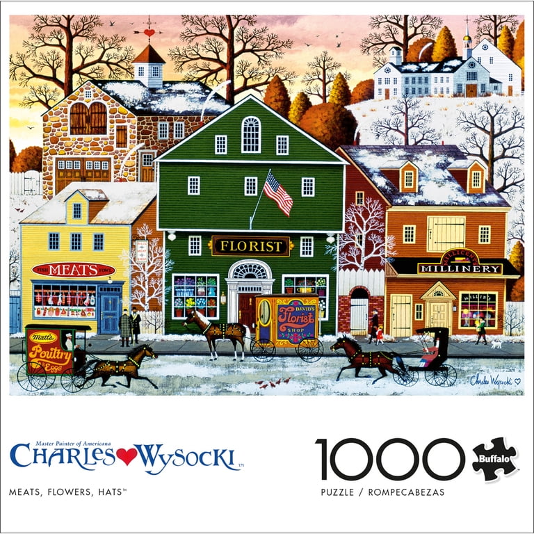 Puzzle 1000 Pièces Charles Wysocki 'Singing Piemakers' Hasbro - Splendeur Saisonnière - Complet Occasion