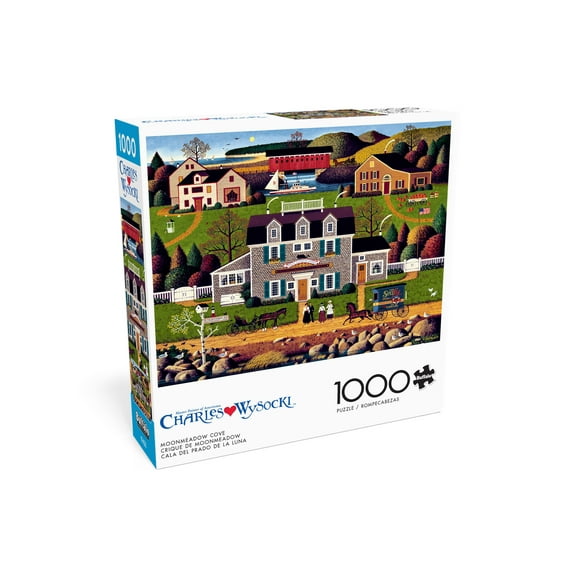 Buffalo Games 1000-Piece Charles Wysocki Moonmeadow Cove Interlocking Jigsaw Puzzle for Adults Ages 14+