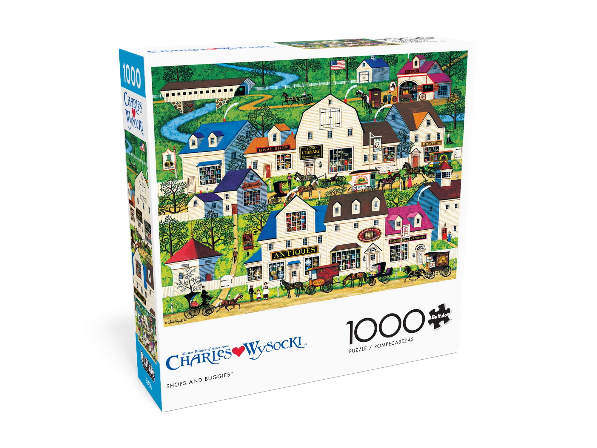 Buffalo Games 1000-Piece Charles Wysocki Shops and Buggies Adult Interlocking Jigsaw Puzzle