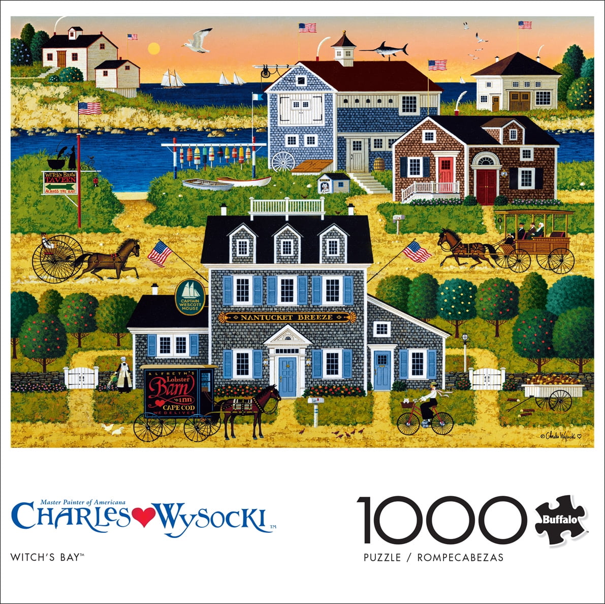 Buffalo Games 1000-Piece Charles Wysocki Witch's Bay Interlocking Jigsaw Puzzle