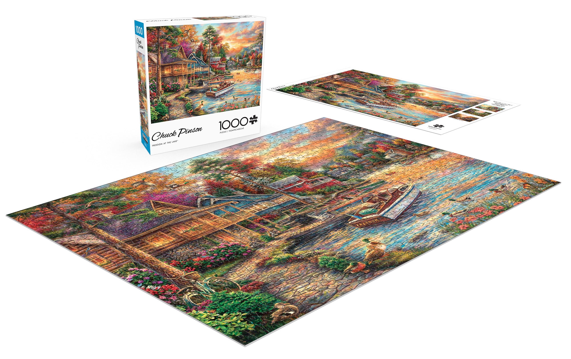 Buffalo Games 1000-Piece Chuck Pinson Freedom At The Lake Interlocking Jigsaw Puzzle
