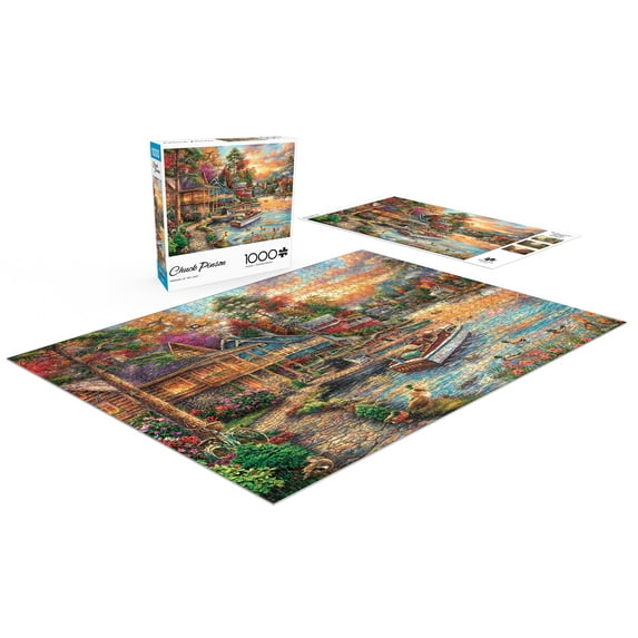 Buffalo Games 1000-Piece Chuck Pinson Freedom At The Lake Interlocking Jigsaw Puzzle