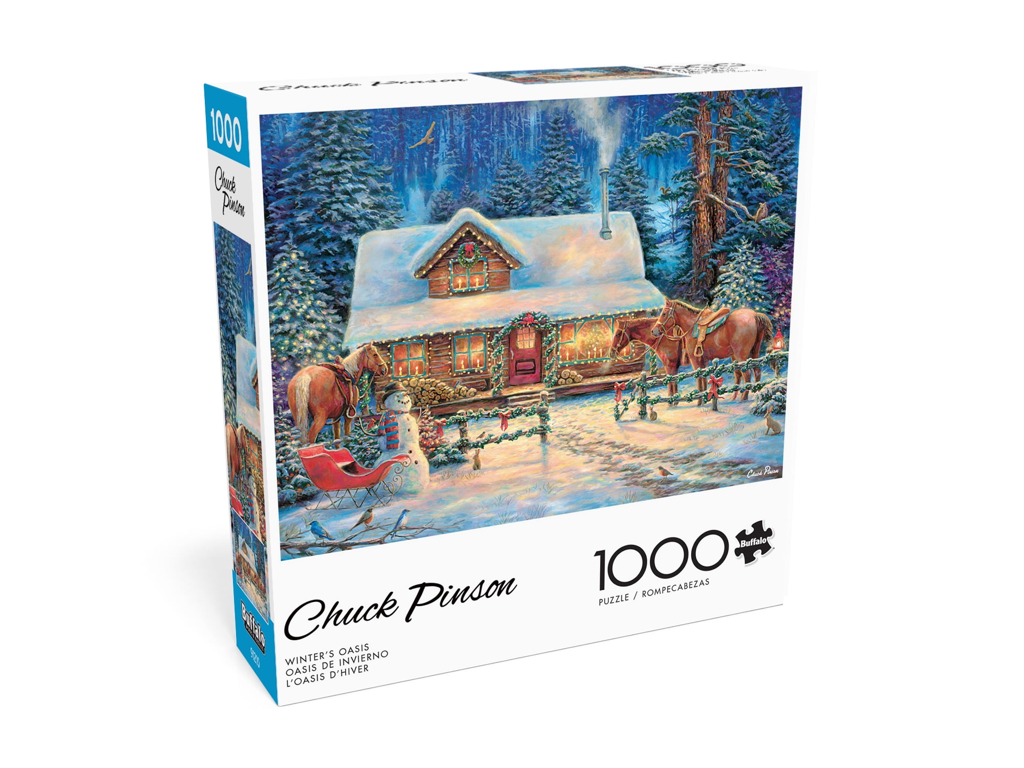 Buffalo Games 1000-Piece Chuck Pinson Winter's Oasis Adult Interlocking Jigsaw Puzzle