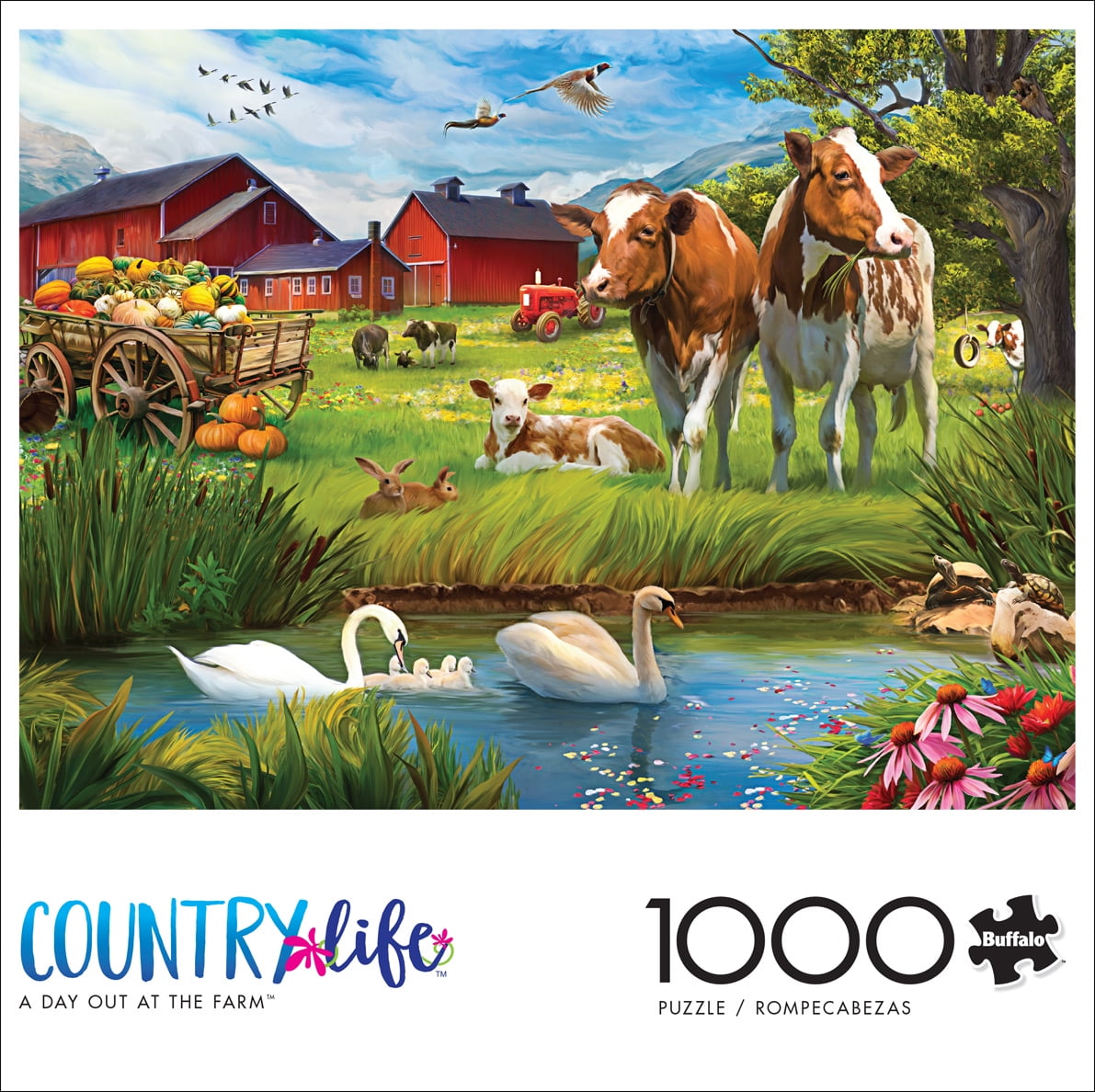 Buffalo Games 1000-Piece Country Life A Day Out At The Farm Jigsaw Puzzle 