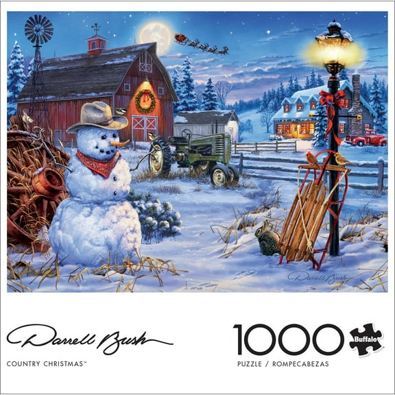 Buffalo Games 1000-Piece Darrell Bush Collection Country Christmas Jigsaw Puzzle