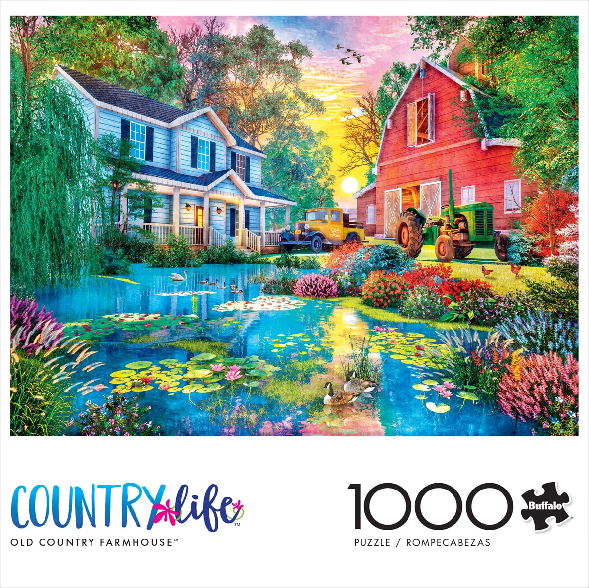 Buffalo Games 1000-Piece Dominic Davison Old Country Farmhouse Interlocking Jigsaw Puzzle