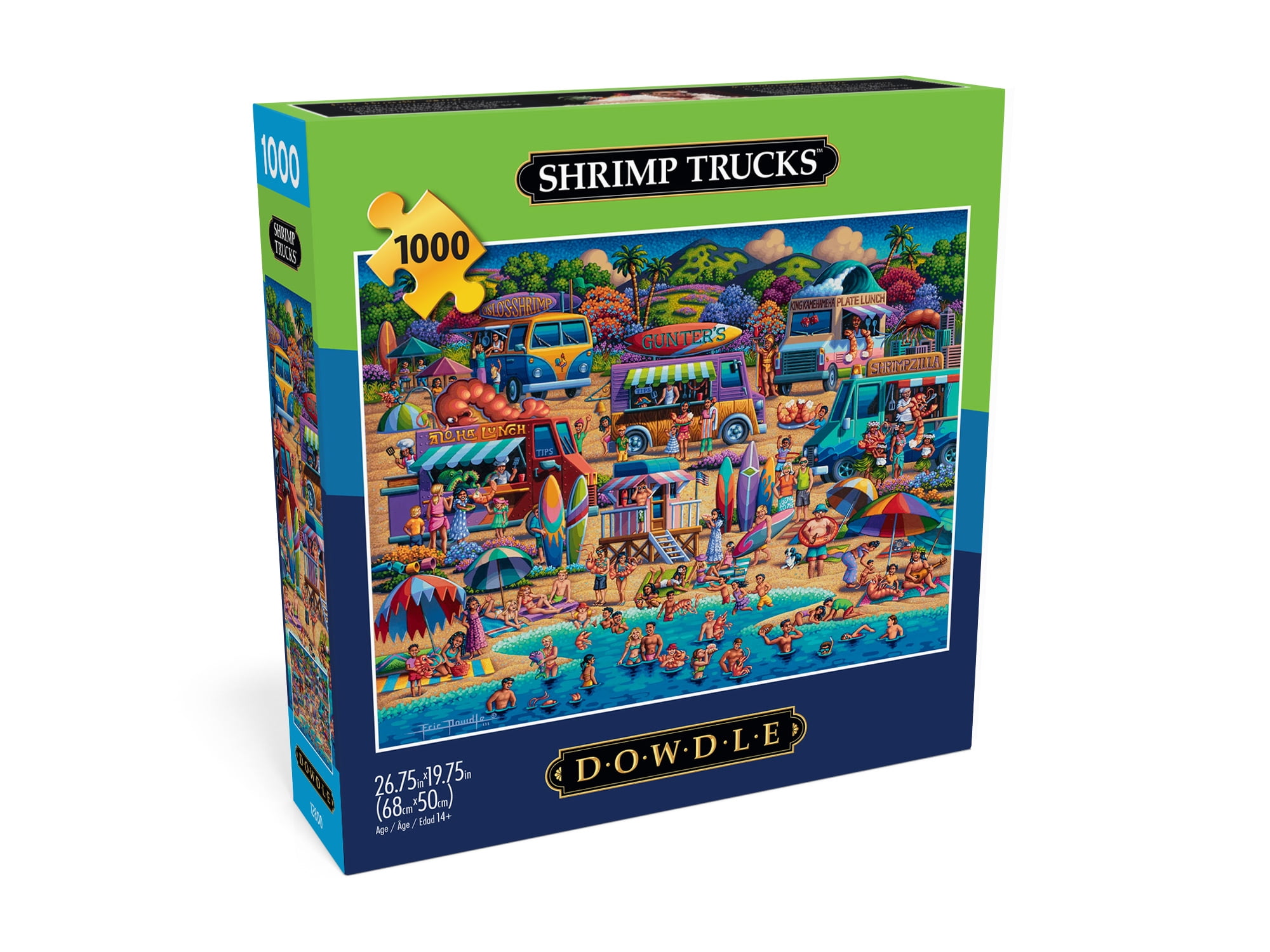 Buffalo Games 1000-Piece Eric Dowdle Shrimp Trucks Interlocking Jigsaw Puzzle for Adults Ages 14+