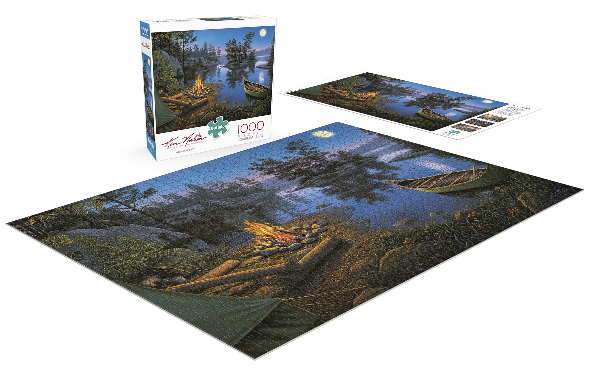Buffalo Games 1000 Piece Jigsaw Puzzle - Moonlight Bay by Kim Norlien ...