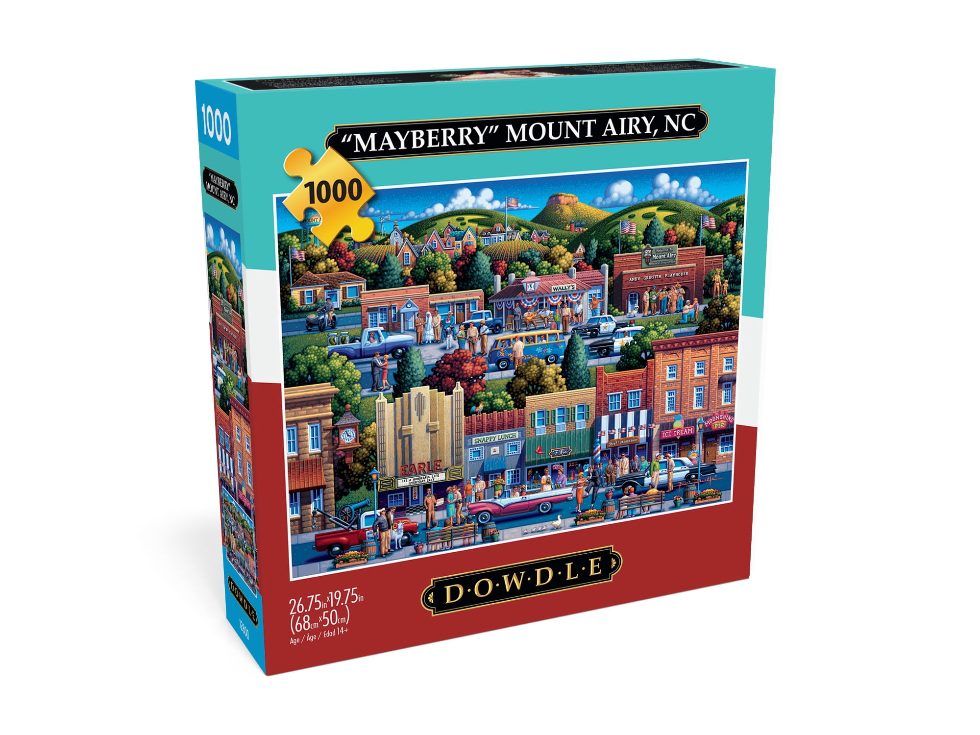 Buffalo Games 1000-Piece Mount Airy, NC Mayberry Interlocking Jigsaw Puzzle for Adults Ages 14+