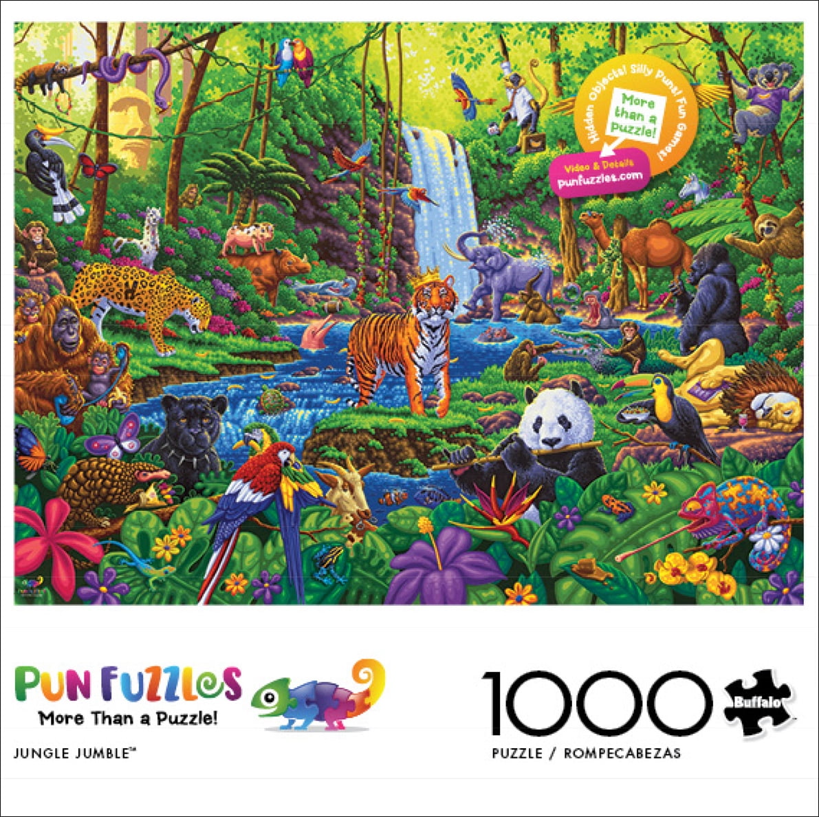 Buffalo Games 1000-Piece Pun Fuzzles Jungle Jumble Jigsaw Puzzle