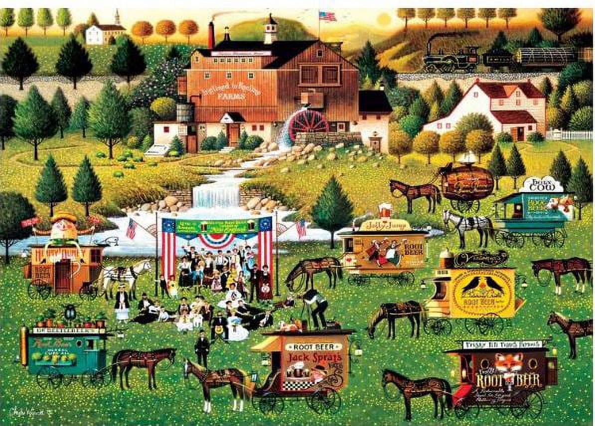 Buffalo Games 1000 Piece Puzzle, C Wysocki: Rally at Dandelion Mill