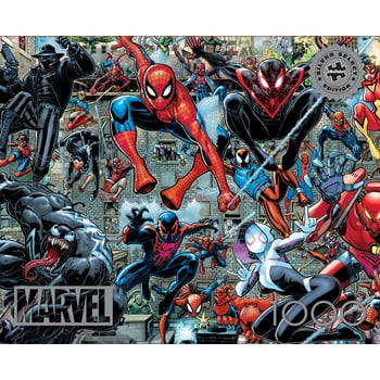 Buffalo Games 1000-Piece Silver Select Marvel Spider-verse Interlocking Jigsaw Puzzle