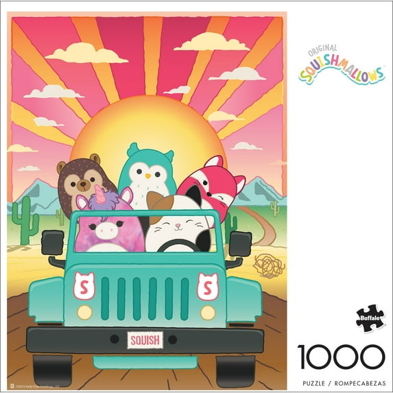 Buffalo Games 1000-Piece Squishmallow Road Trip Interlocking Jigsaw Puzzle