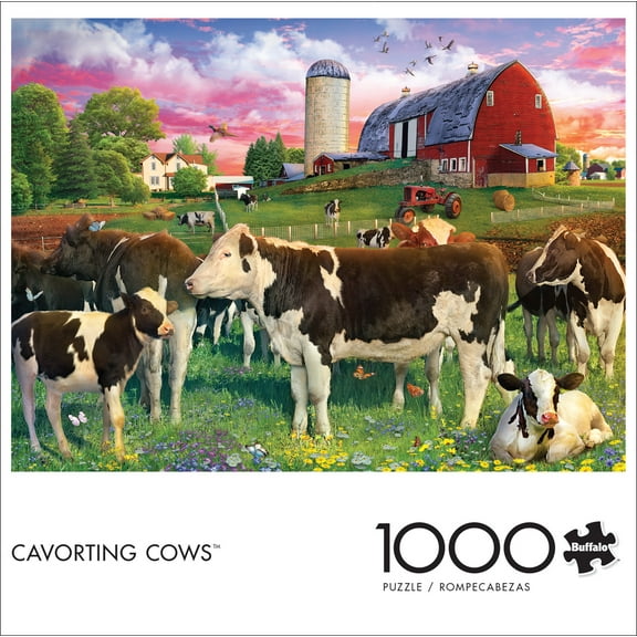 Buffalo Games - Terry Redlin - Cavorting Cows - 1000 Piece Jigsaw Puzzle