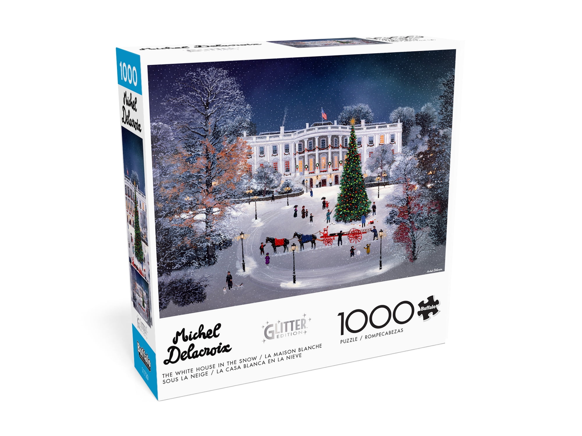 Buffalo Games 1000Piece The White House in the Snow Interlocking