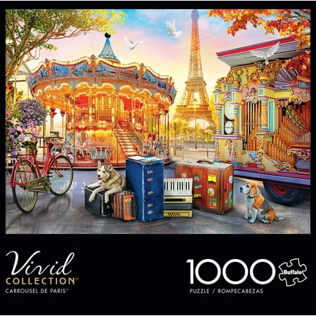 Buffalo Games 1000-Piece Vivid Collection Carrousel de Paris Jigsaw Puzzle