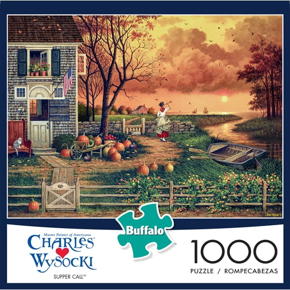 Buffalo Games 1000-Piece Charles Wysocki Collection Supper Call Jigsaw Puzzle