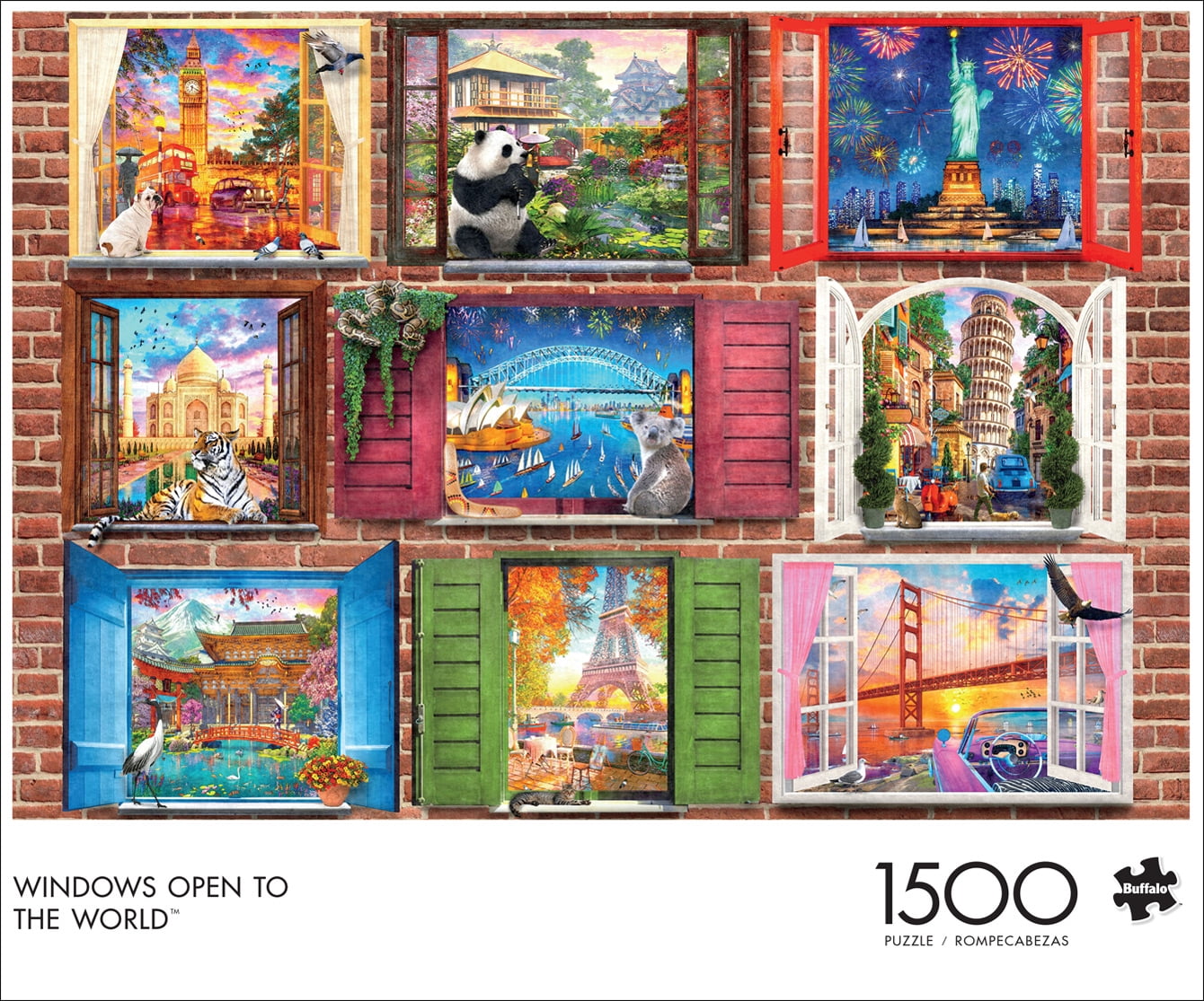 Buffalo Games 1500-Piece Windows Open to the World Interlocking Jigsaw Puzzle for Adults Ages 14+