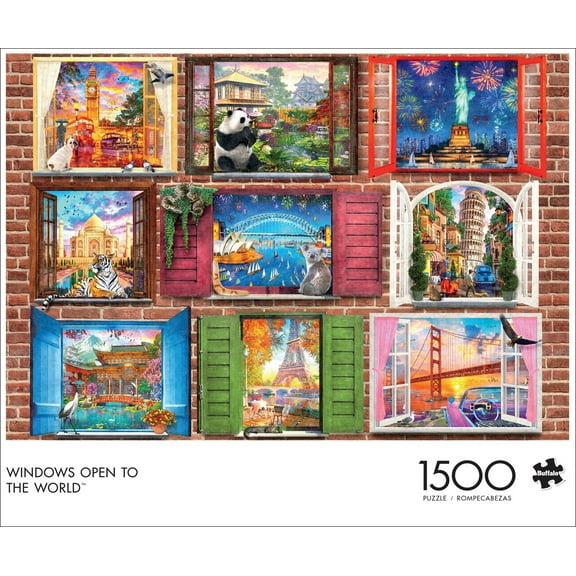 Buffalo Games 1500-Piece Windows Open to the World Interlocking Jigsaw Puzzle for Adults Ages 14+