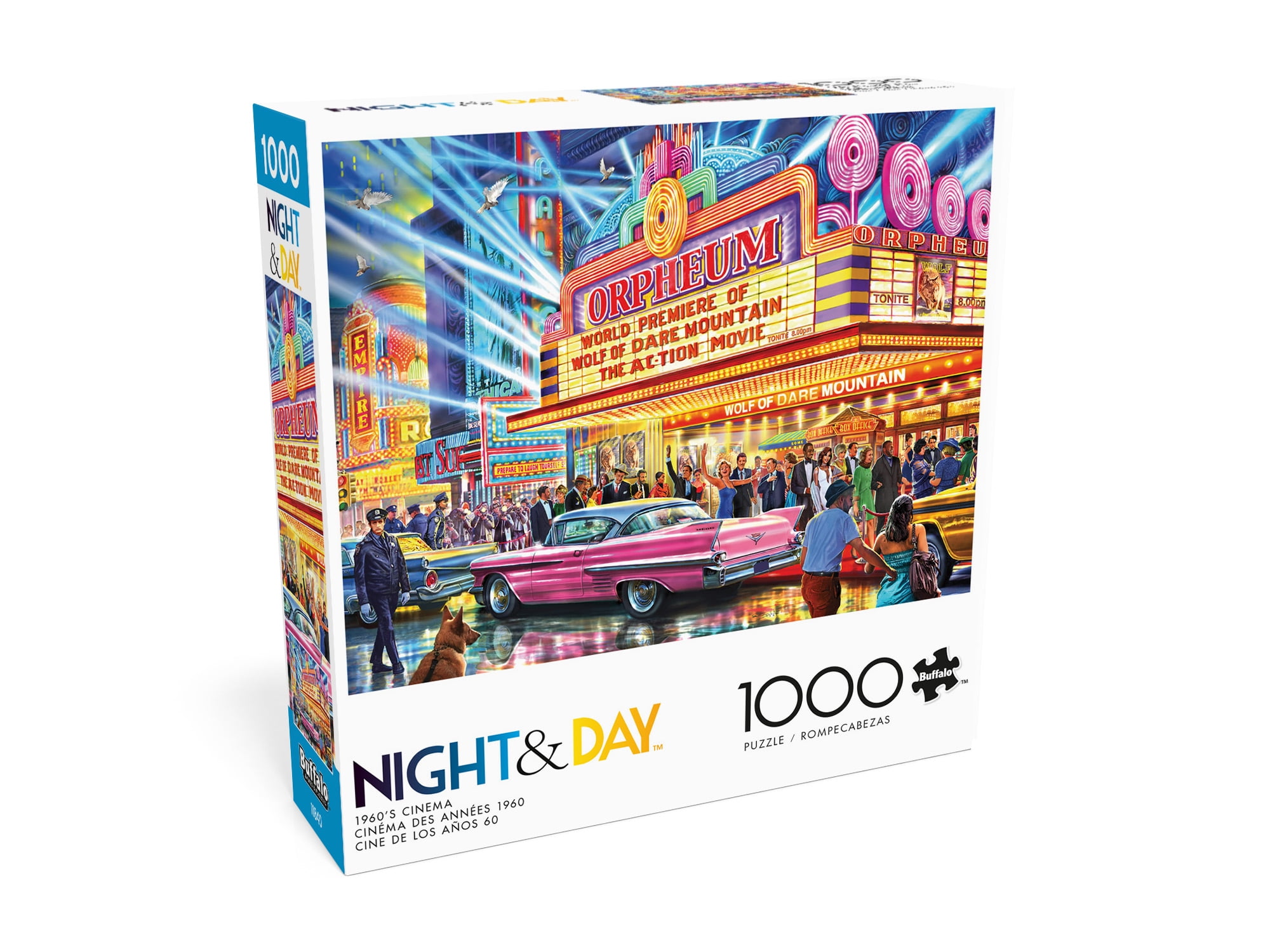Buffalo Games 1960's Cinema 1000-Piece 26.75 x 19.75-Inch Interlocking Jigsaw Puzzle for Adults Ages 14+