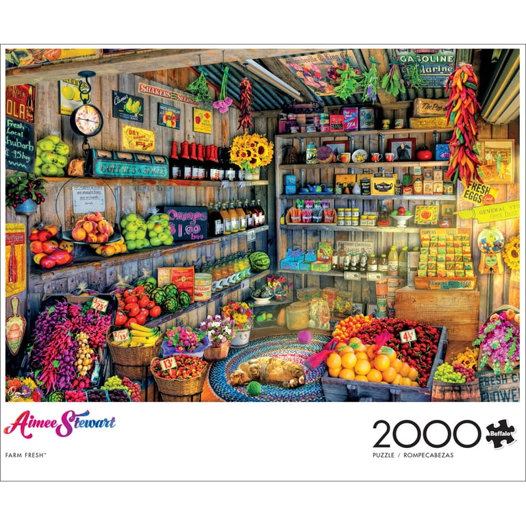 Buffalo Games 2000-Piece Farm Fresh Jigsaw Puzzle, Interlocking