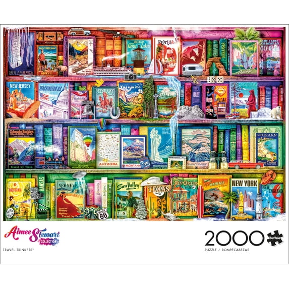 Buffalo Games 2000-Piece Aimee Stewart Travel Trinkets Interlocking Jigsaw Puzzle