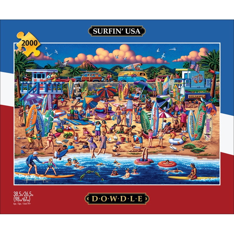 Buffalo Games 2000-Piece Dowdle Surfin' USA Interlocking Jigsaw