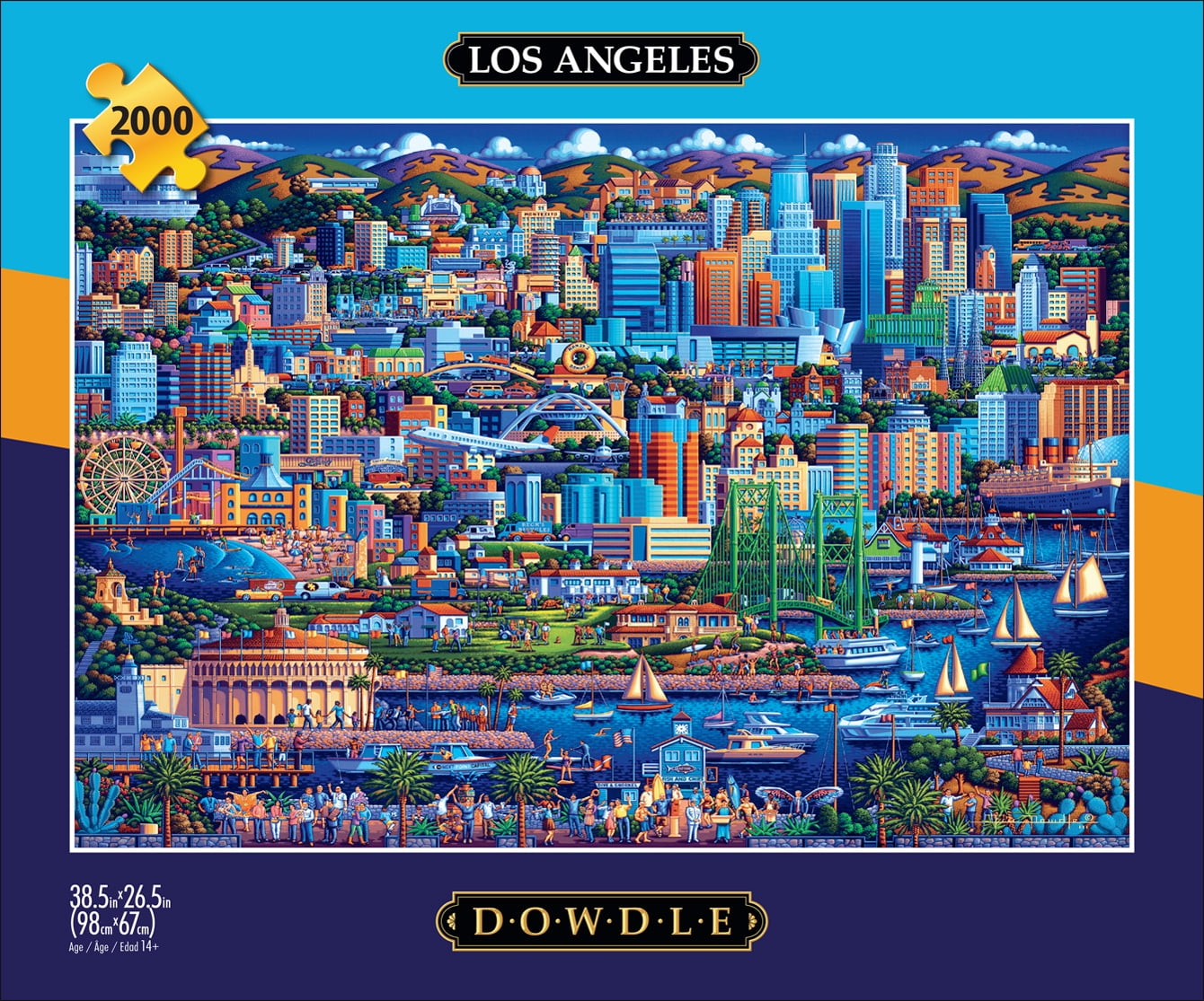 Buffalo Games 2000-Piece Eric Dowdle Los Angeles Adult Interlocking Jigsaw Puzzle