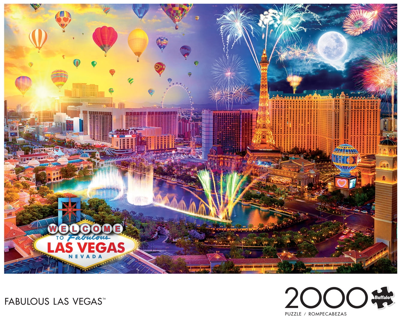 Buffalo Games 2000-Piece Las Vegas Jigsaw Puzzle with