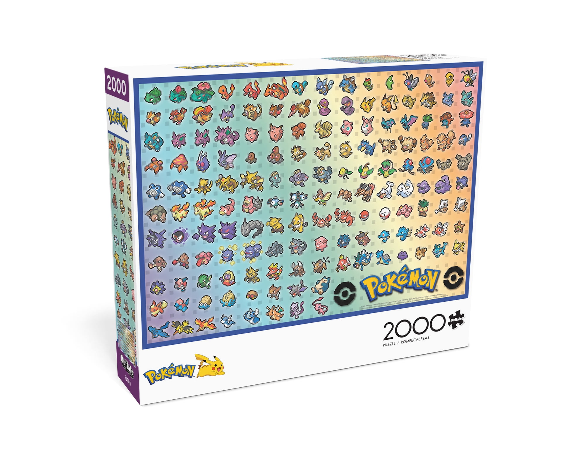 Buffalo Games Retro Pixel Pokémon Chart 2000-Piece 38.5 x 26.5-inch ...