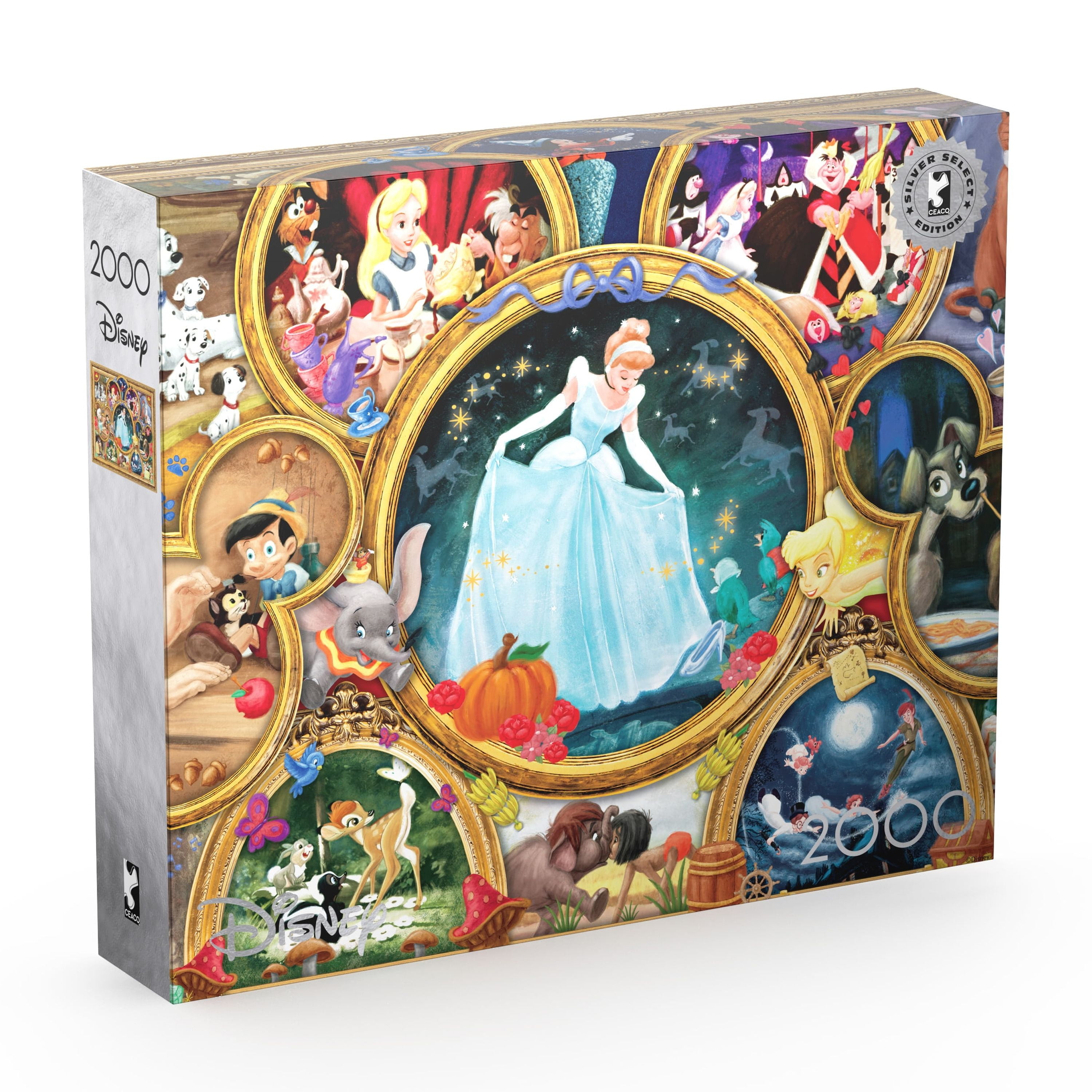 Buffalo Games 2000-Piece Silver Select Disney Classic Collage