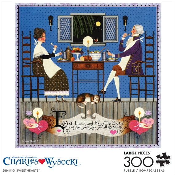 Buffalo Games 300-Piece Charles Wysocki Dining Sweethearts Jigsaw Puzzle