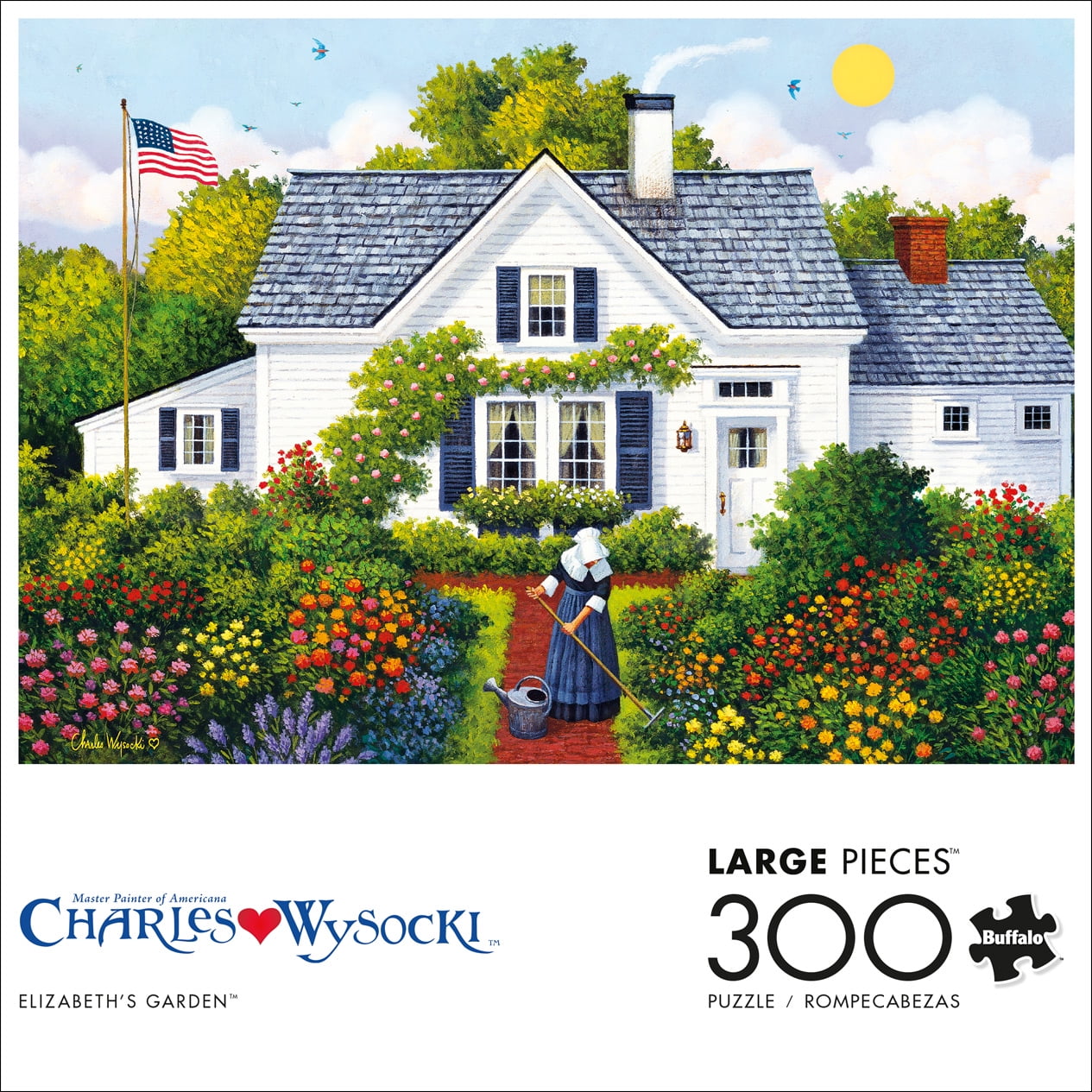 Buffalo Games - Charles Wysocki - Elizabeth's Garden - 300 Piece Jigsaw Puzzle