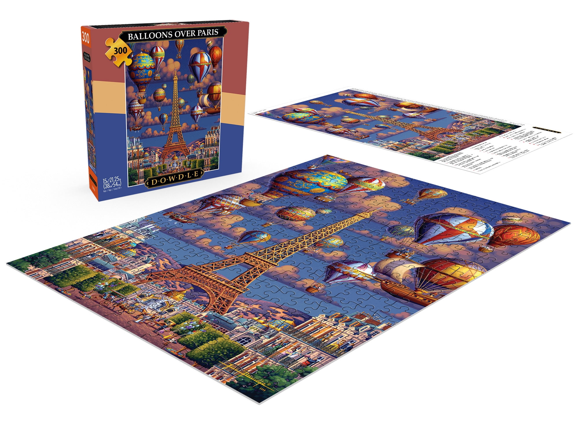 Buffalo Games 300-Piece Dowdle Balloons over Paris Adult Interlocking Jigsaw Puzzle
