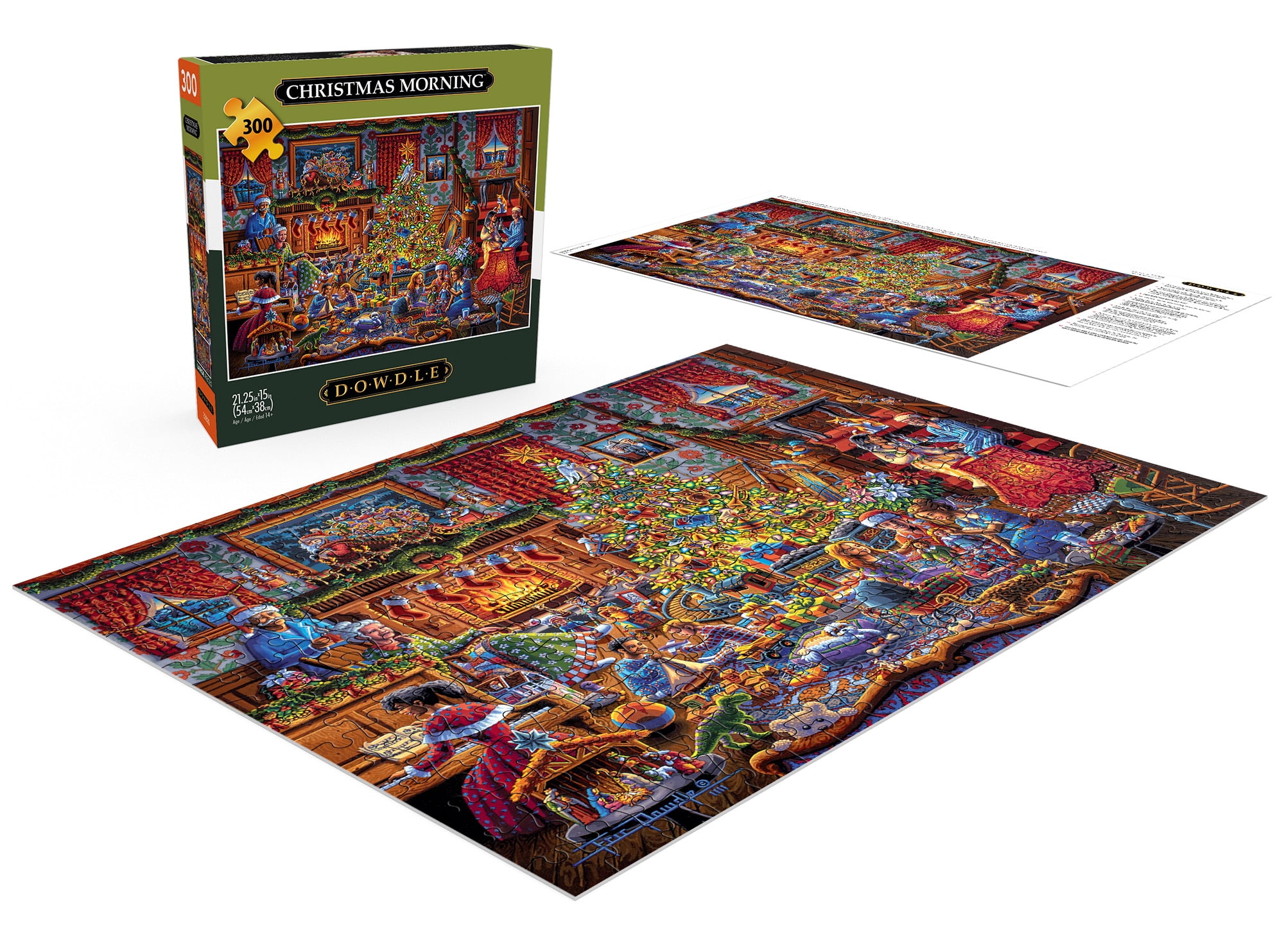 Buffalo Games 300-Piece Dowdle Christmas Morning Adult Interlocking Jigsaw Puzzle