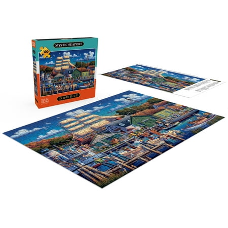Buffalo Games 300-Piece Dowdle Mystic Seaport Adult Interlocking Jigsaw Puzzle