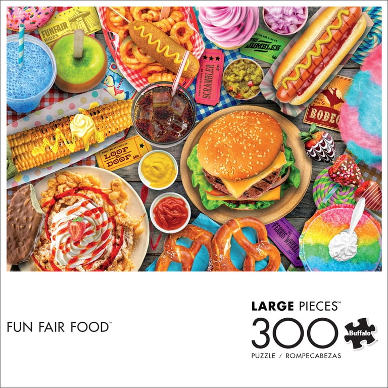 Buffalo Games 300-Piece Fun Fair Food Interlocking Jigsaw Puzzle