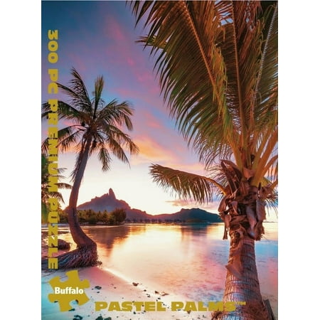 Buffalo Games 300-Piece Gold Collection Pastel Palms Jigsaw Puzzle