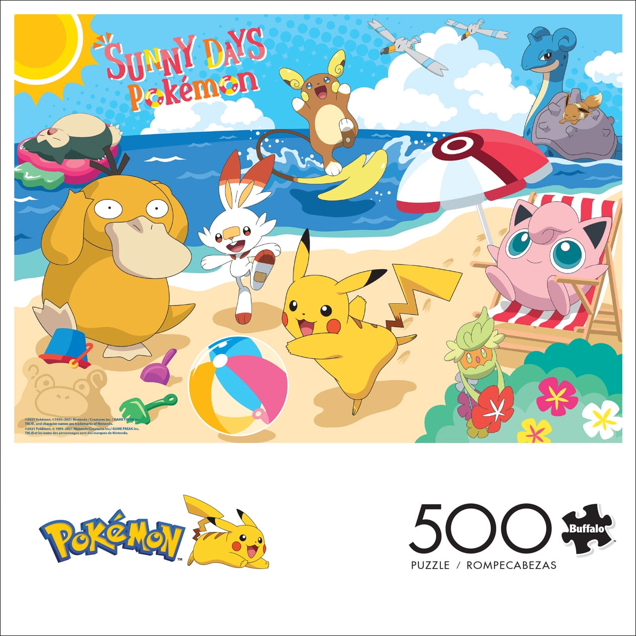 Buffalo Games 500-Piece Beach Pokémon Interlocking Jigsaw Puzzle