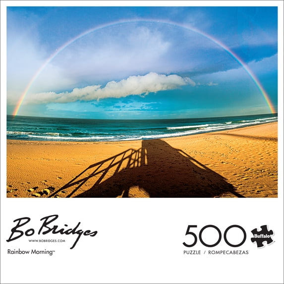 Buffalo Games 500-Piece Bo Bridges Rainbow Morning Interlocking Jigsaw Puzzle