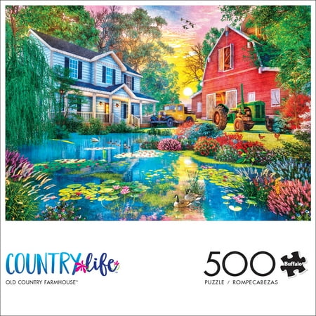 Buffalo Games 500-Piece Country Life Old Country Farmhouse Jigsaw Puzzle