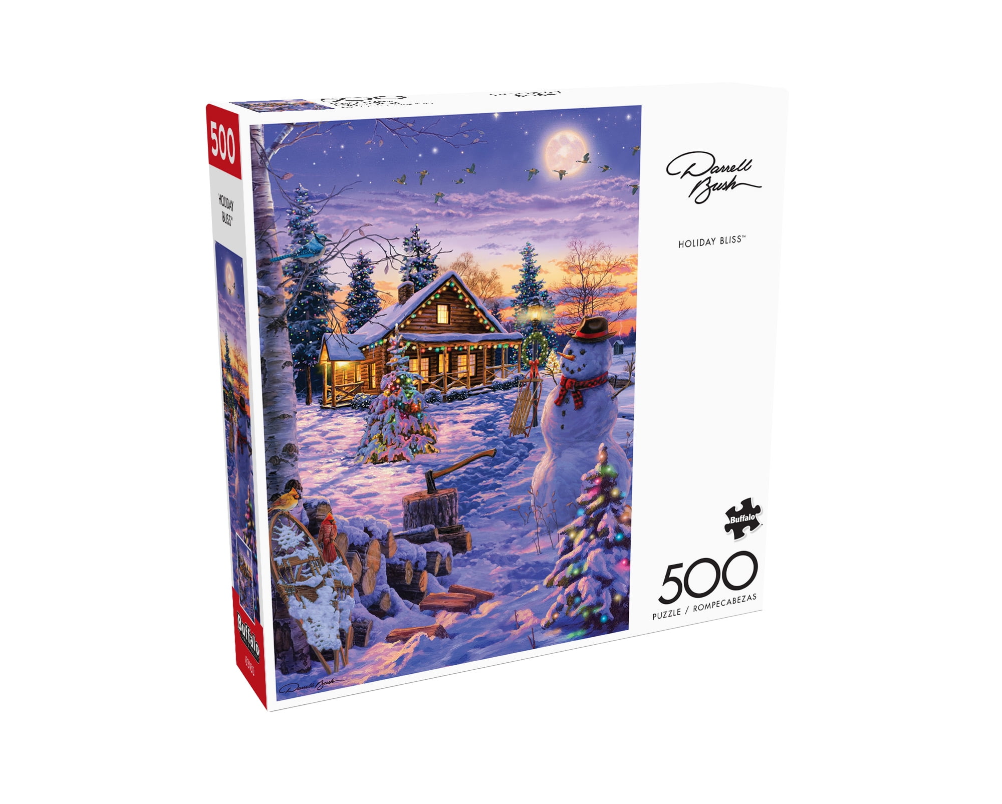 Buffalo Games 500-Piece Darrell Bush Holiday Bliss Jigsaw Puzzle