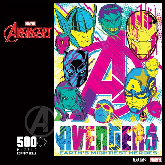 Buffalo Games 500-Piece Marvel Avengers Earth's Mightiest Heroes Jigsaw Puzzle