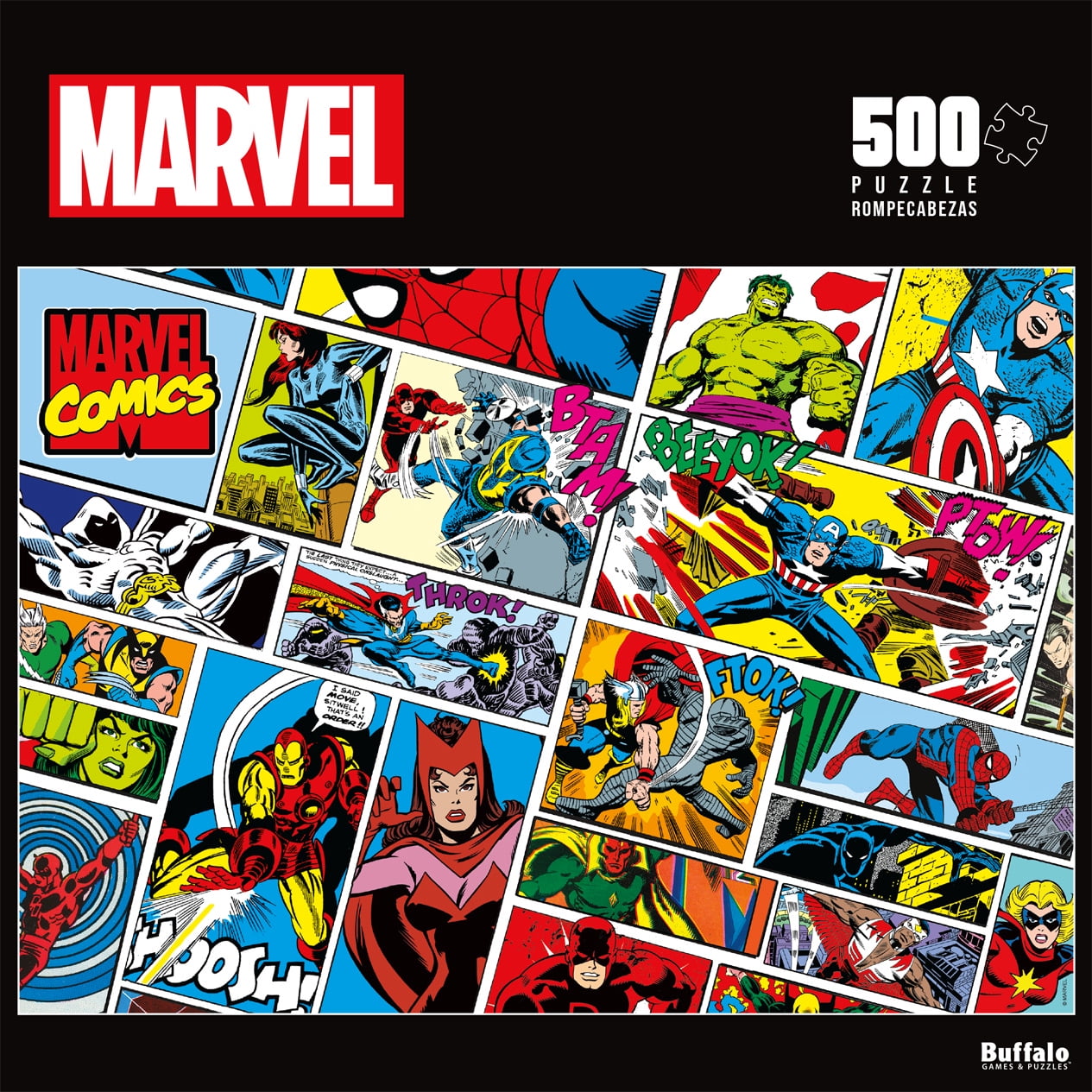 Buffalo Games 500-Piece Marvel Comics Presents Interlocking Jigsaw Puzzle