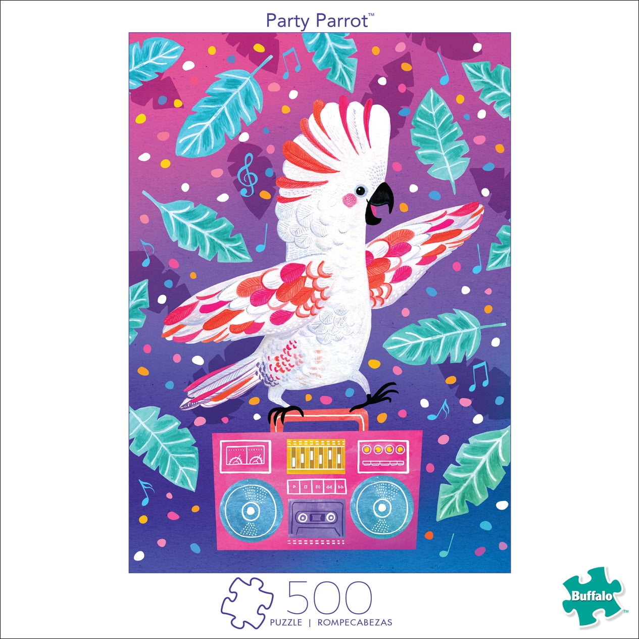 Buffalo Games 500-Piece Party Parrot Jigsaw Puzzle